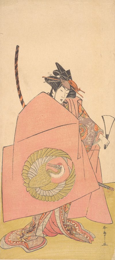 Un Actor No Identificado en el Acto Onna Woman Shibaraku Wait-a-Moment, ca. 1780 de Shunsho