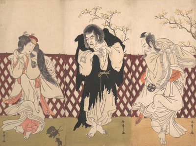 Ichikawa Danjuro IV en el Papel del Monje Mongaku de la Obra Hana-zumo Genji-biki de Shunsho