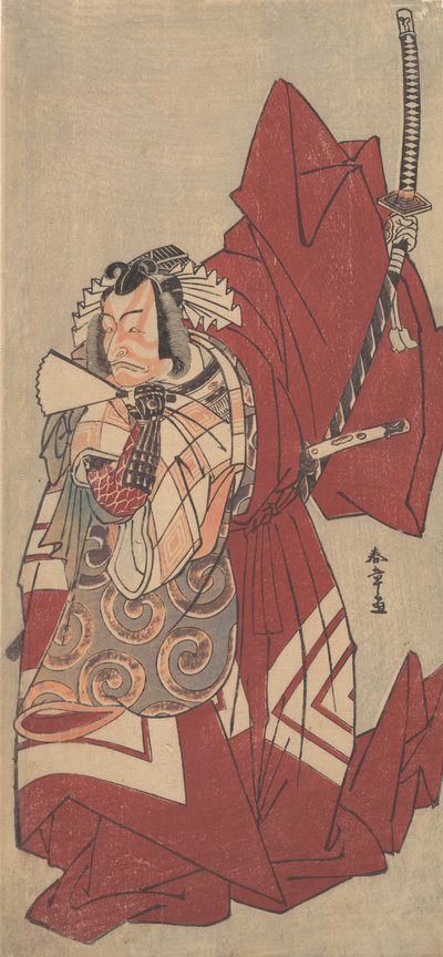 Actor de Kabuki Ichikawa Danjuro V en un Papel de Shibaraku ¡Detente ahí!, 11º mes de 1776 de Shunsho