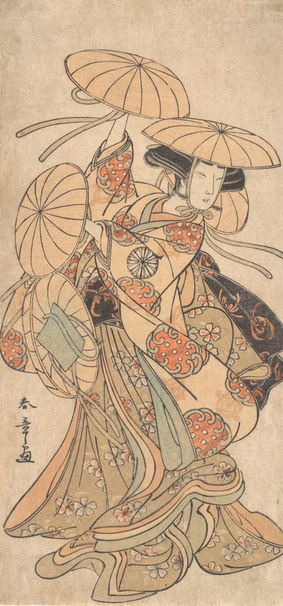 Actor de Kabuki Nakamura Tomijuro I en un Papel de Danza Femenina, ca. 1777 de Shunsho