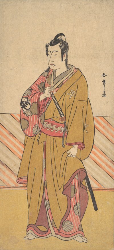 El Actor Bando Mitsugoro I como uno de los Conen Otoko o Cinco Kyokaku de Shunsho