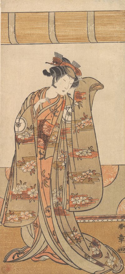 El Cuarto Iwai Hanshiro como Mujer, 1773 o 1774 de Shunsho