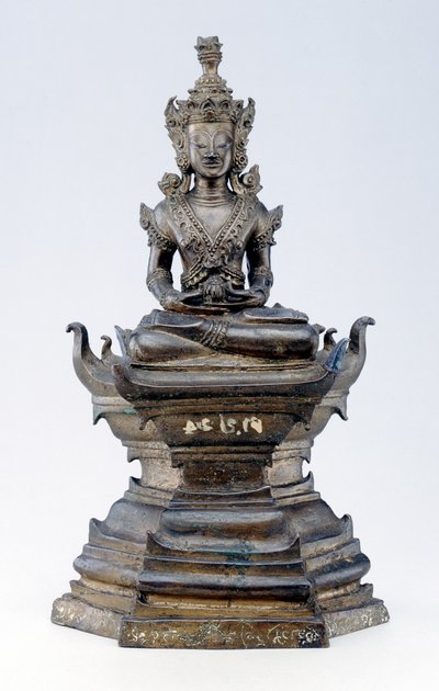 Buda como el Sanador, cultura Lan Na (bronce) de Siamese School