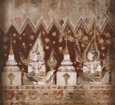 (detalle) de los murales sobrevivientes de Siamese School