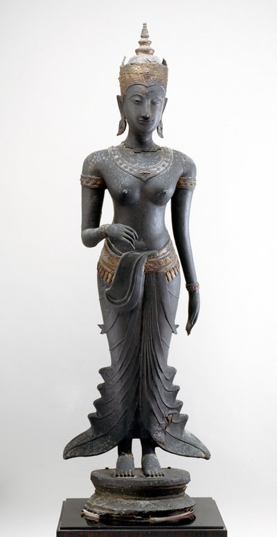 Uma de pie, estilo Sukhothai (bronce dorado) de Siamese School