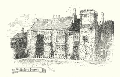 Dorset: Wolfeton House (litografía) de Sidney Heath