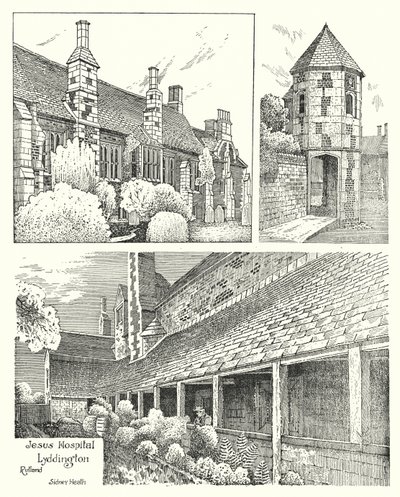 Hospital de Jesús, Lyddington, Rutland (grabado) de Sidney Heath