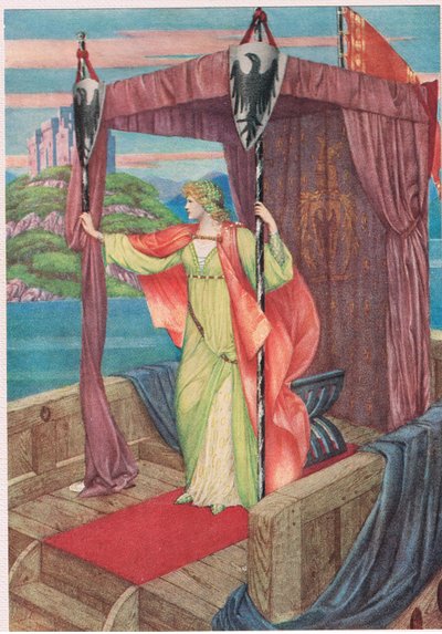 A la vuelta de Elsie, la vi de pie en la cubierta, bajo un toldo fresco y sombreado. de Sidney Meteyard