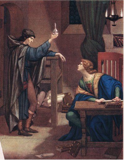 Lucifer y su Príncipe Enrique. "¡Contempla esto! Este pequeño frasco contiene la maravillosa quintaesencia