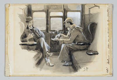 Ilustración para la historia de Sherlock Holmes de Arthur Conan Doyle "La aventura de Silver Blaze", 1892 de Sidney Paget