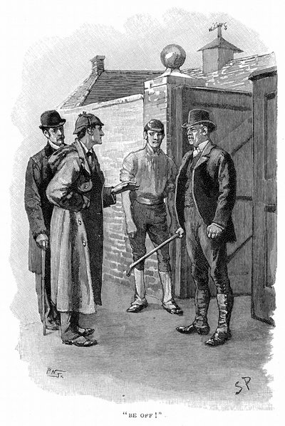 Sherlock Holmes y el Dr. Watson investigando de Sidney Paget