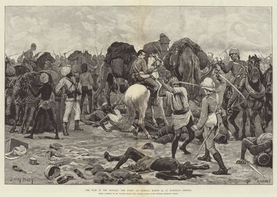 La guerra en Sudán, la lucha del domingo 22 de marzo en la Zereba de McNeill de Sidney Paget