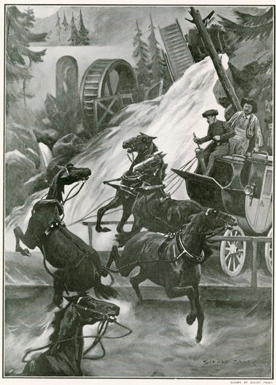 El drama sensacional del agua en el Hipódromo, Londres de Sidney Paget