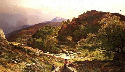 En el río Llugwy cerca de Capel Curig, Gales del Norte de Sidney Richard Percy