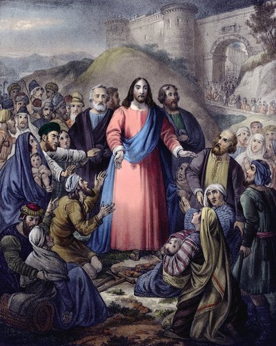 Cristo sanando a la multitud de Siegfried Detler Bendixen