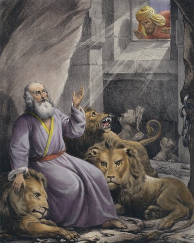 Daniel en el foso de los leones de Siegfried Detler Bendixen