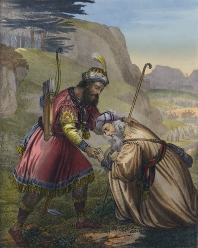 Reconciliación de Jacob con su hermano Esaú de Siegfried Detler Bendixen