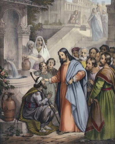 Jesús da vista a un ciego de nacimiento de Siegfried Detler Bendixen