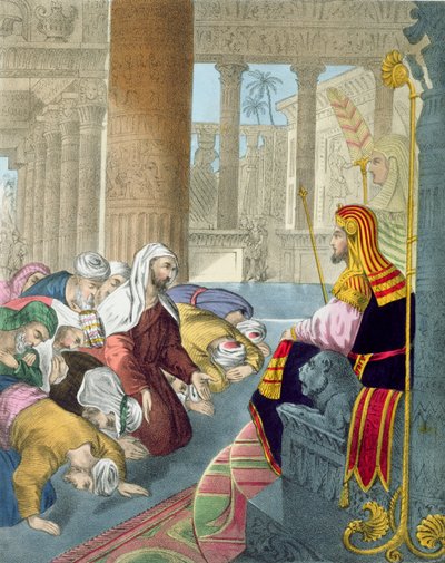 José recibiendo el homenaje de sus hermanos, de una biblia impresa por Edward Gover, 1870 de Siegfried Detler Bendixen