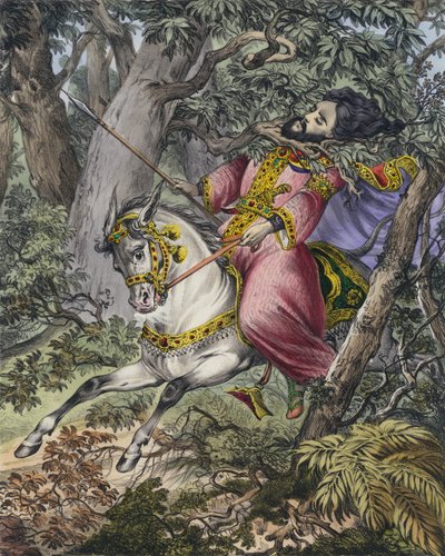 La muerte de Absalón (grabado en color) de Siegfried Detler Bendixen