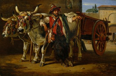 Hombre con carro de toros, Florencia de Siegwald Johannes Dahl
