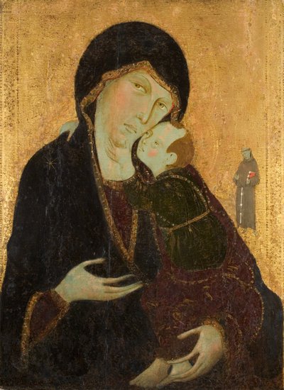 Madonna y Niño con San Francisco, c.1285 de Sienese School