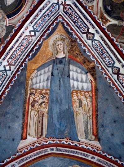 Representación de la Virgen María Madre de la Iglesia (fresco) de Sienese School
