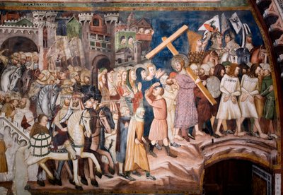 El ascenso al Calvario de Sienese School