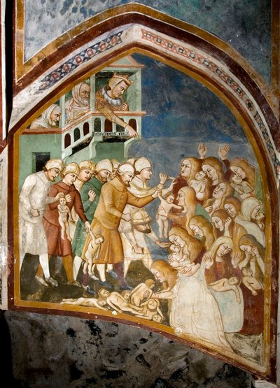 La masacre de los inocentes (detalle) de Sienese School