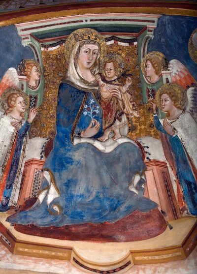 Virgen y Niño (detalle) de Sienese School