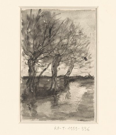 Árboles a lo largo de una zanja de Sientje Mesdag van Houten