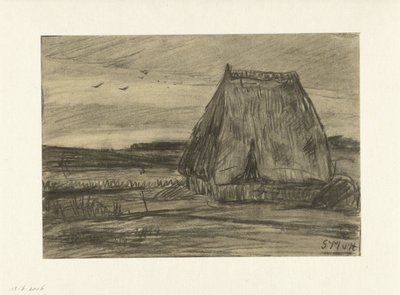 Paisaje con cabaña de Sientje Mesdag van Houten