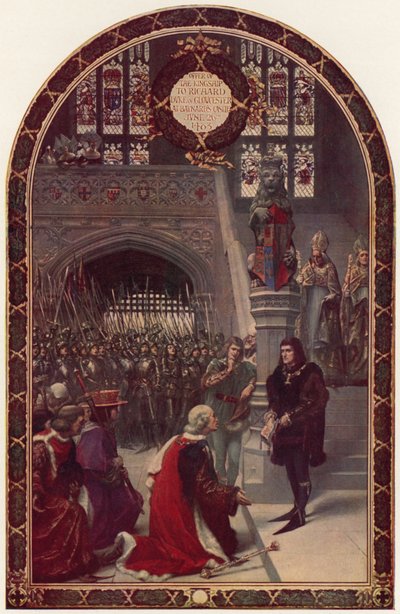 Oferta de la realeza a Ricardo, Duque de Gloucester, en el Castillo de Baynard, Londres, 26 de junio de 1483 de Sigismund Christian Hubert Goetze