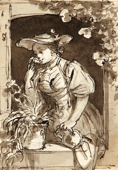 Niña con traje tradicional bernés. de Sigmund Freudenberger