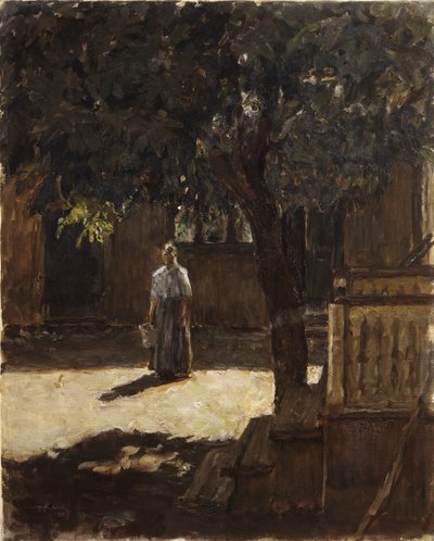 Castaño en el patio de la granja de Signe Scheel