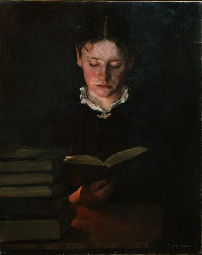 Mujer lectora de Signe Scheel