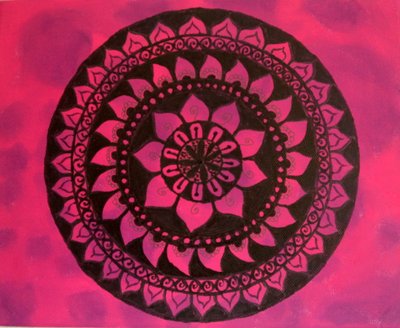Mandala en rosa y lila de Sil A