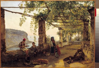 Paisaje cerca de Sorrento en la Costa Amalfitana de Silvestr Fedosievich Shchedrin