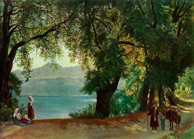 Lago Nemi cerca de Roma, 1820s, 1965 de Sil