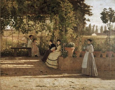 Una tarde (la pérgola) de Silvestro Lega