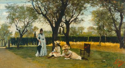 En la villa de Poggio Piano de Silvestro Lega