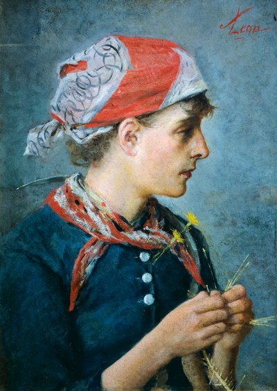 Fabricante de trenzas de Silvestro Lega