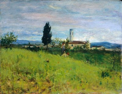 Iglesia en el campo de Silvestro Lega