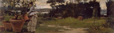 Jardín en Bellariva, circa 1884 de Silvestro Lega