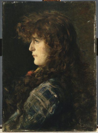 Cabeza de mujer o Gabbrigiana de Silvestro Lega