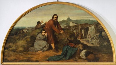 Luneta de terremoto, Oratorio de Cantón, Modigliana, Emilia Romagna de Silvestro Lega