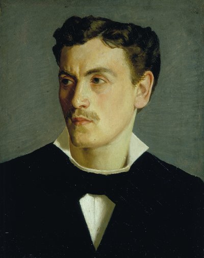 Retrato de un joven, c.1855 (óleo sobre lienzo) de Silvestro Lega
