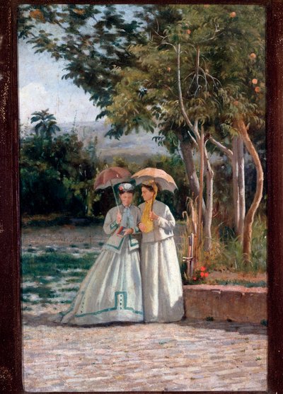 El paseo en el jardín de Silvestro Lega
