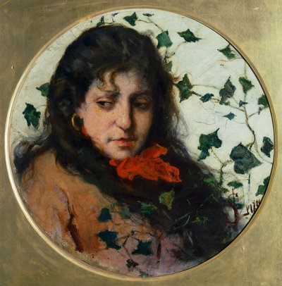 Mujer con hiedra de Silvestro Lega