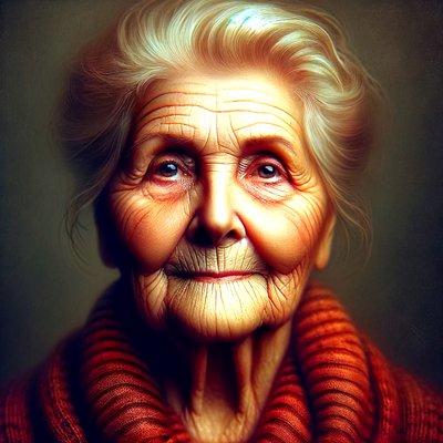 Elizabeth-"Años de vida moldeados por la IA: retratos de la intemporalidad" de Silvia Martini